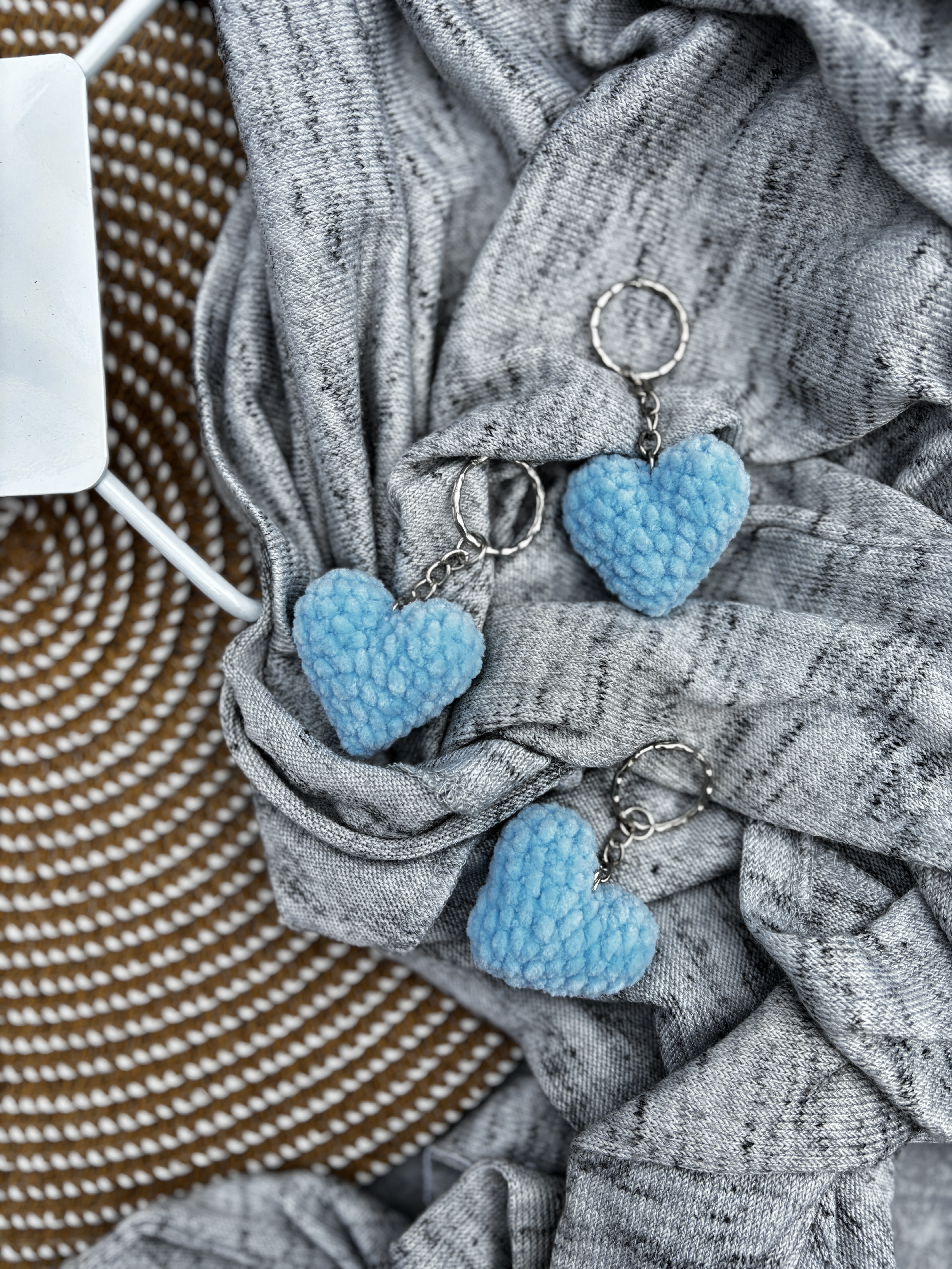 Klíčenka srdce modré